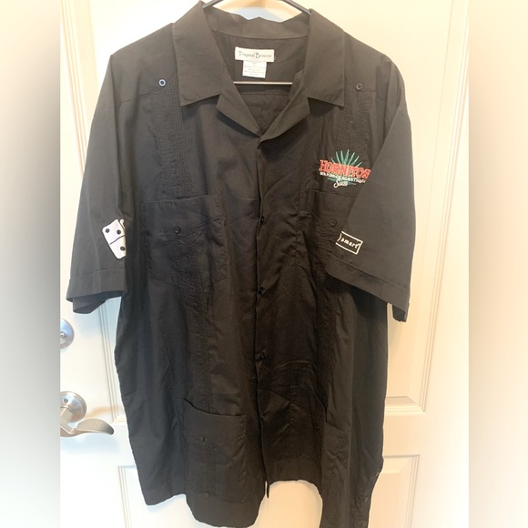 Hornitos Tequila Tropical Breeze Men's Cargo shirt with dominoes patches - Picture 1 of 8